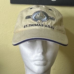 St. Thomas US Virgin Islands Strapback Hat Cap Beige Adjustable